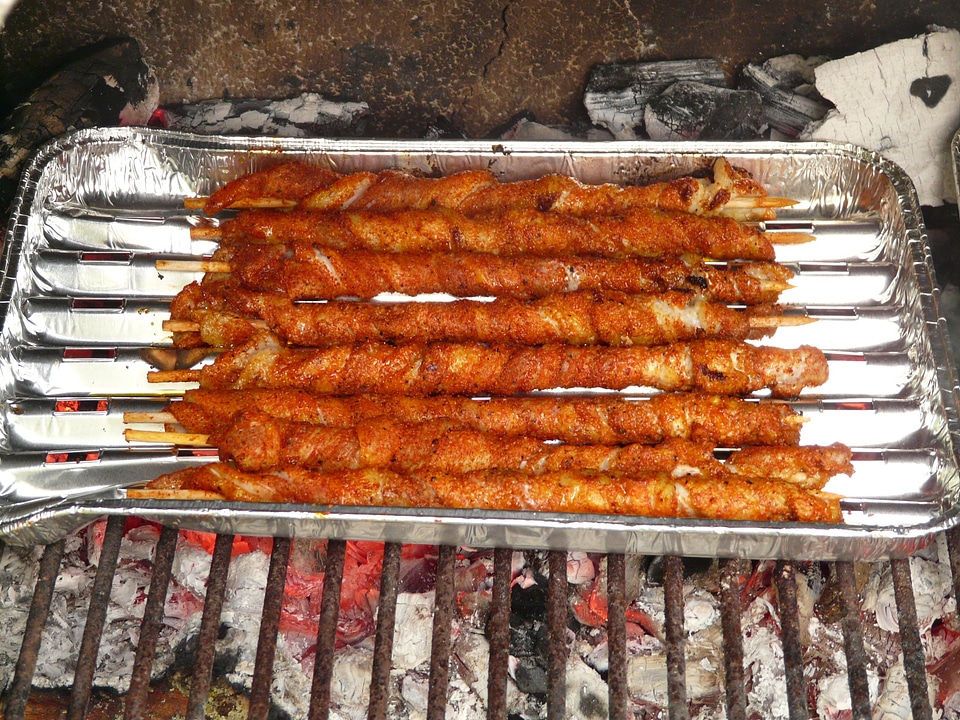 Grilling fire embers