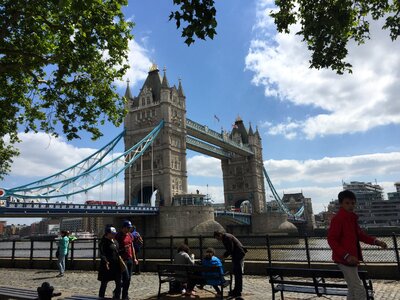 Bridge tower river photo