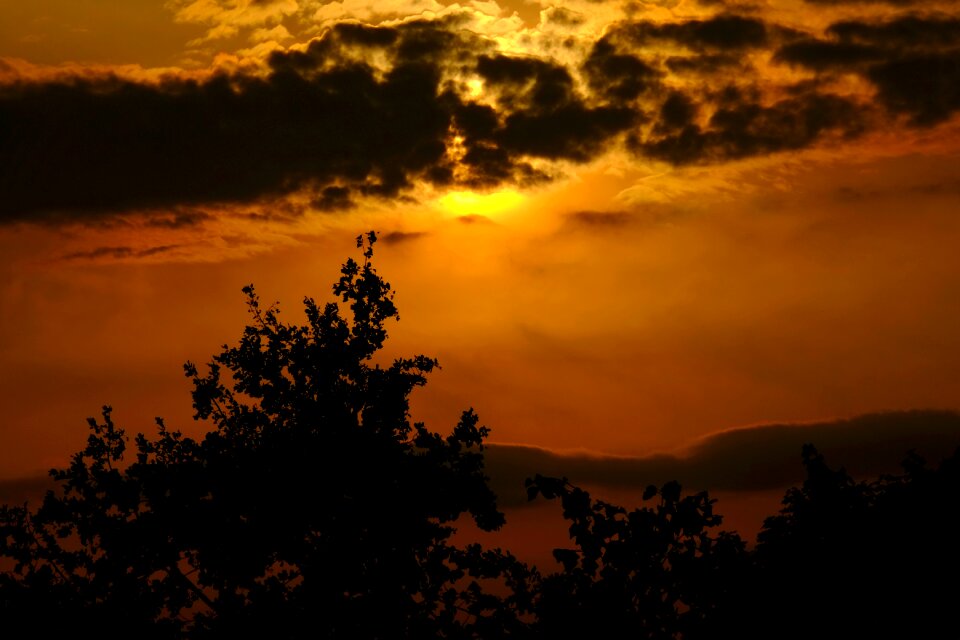 Sun evening sky twilight