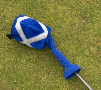 Blue white symbol
