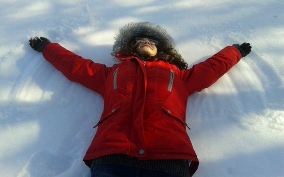 Winter smile happiness
