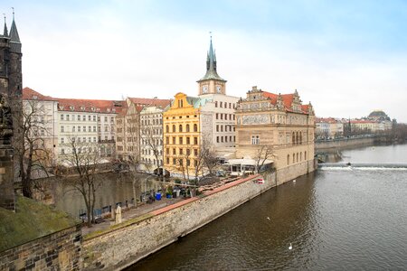 Prague historic center bank