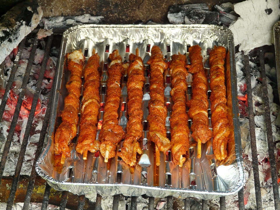 Grilling fire embers