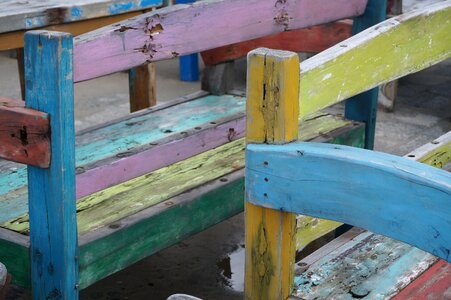 Painted wood color photo