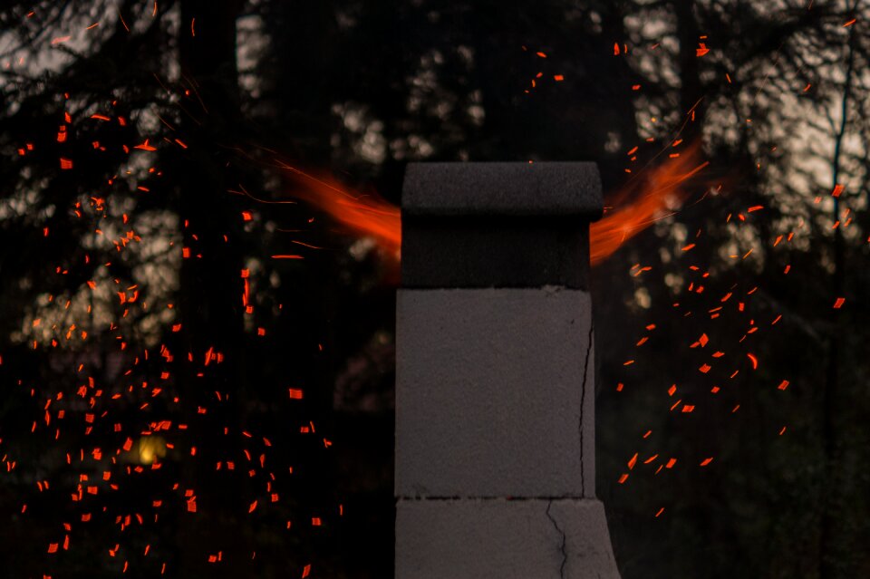 Red orange bonfire