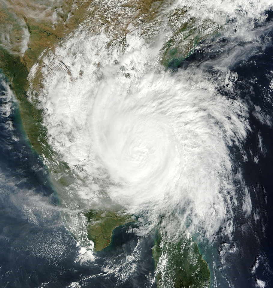 Hurricane tornado clouds