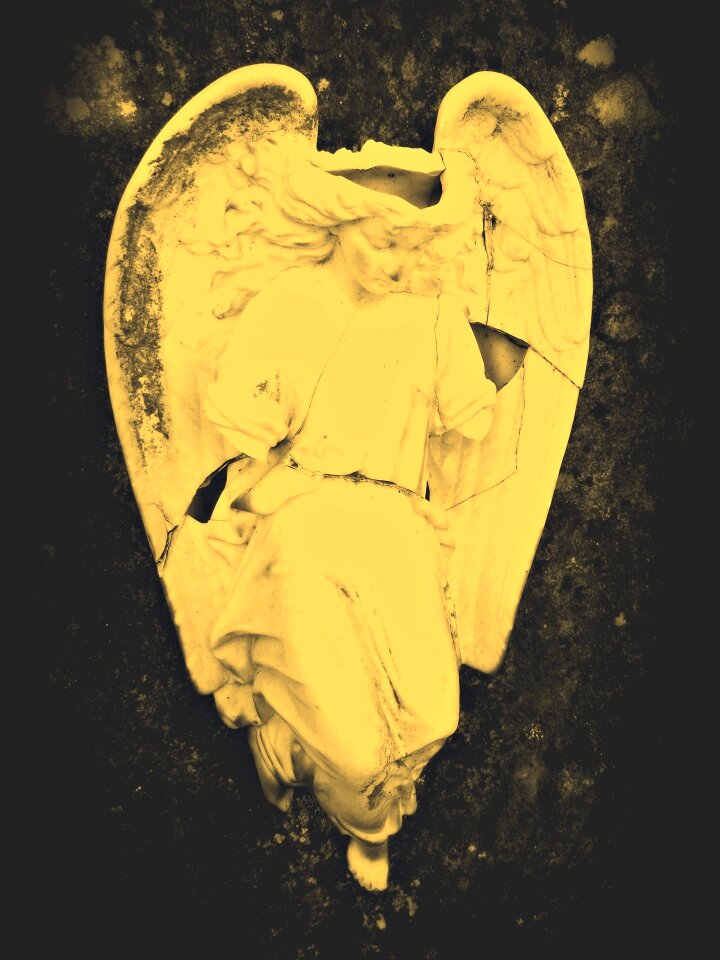 Tombstone broken cemetery