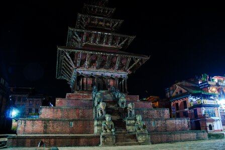 Hinduism night nepal photo