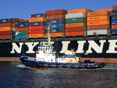Container ship cargo navigation photo