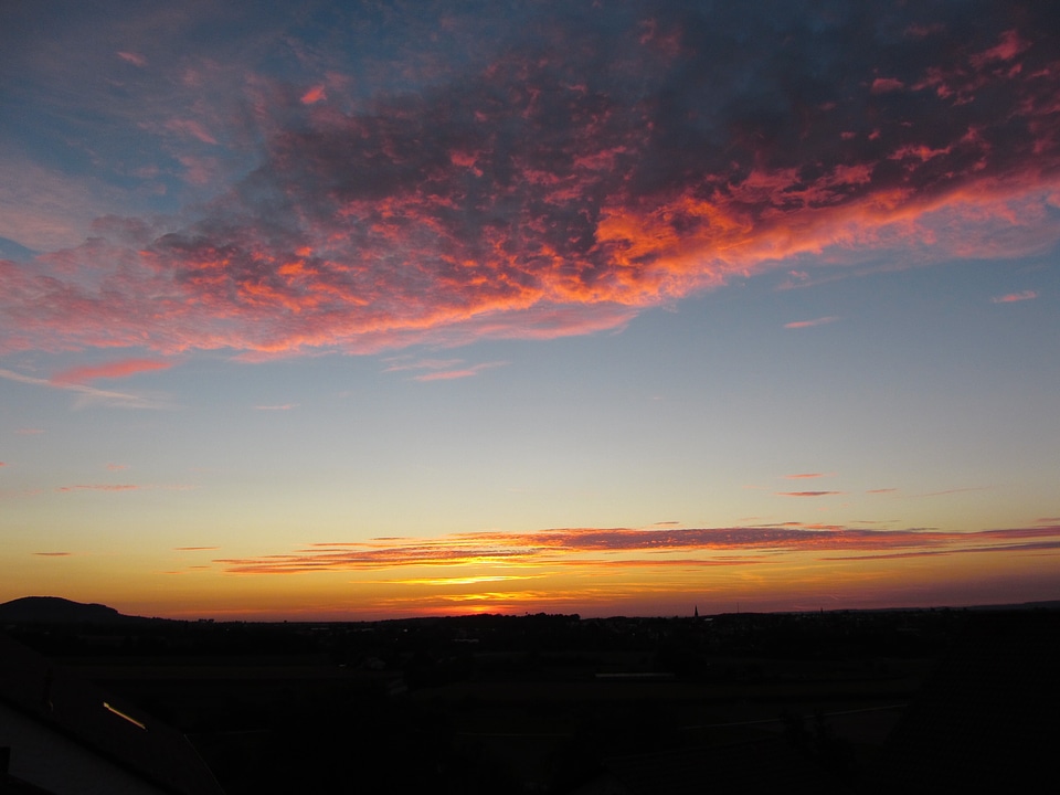 Sunset afterglow landscape