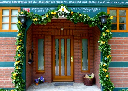 Wedding wreath customs village