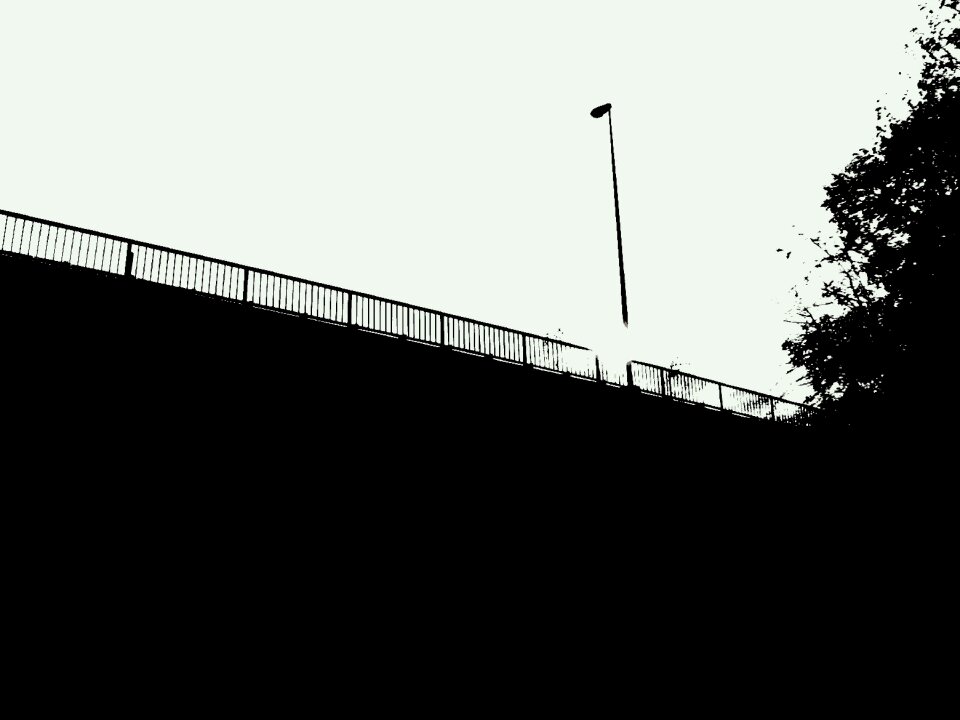 City street lamp road