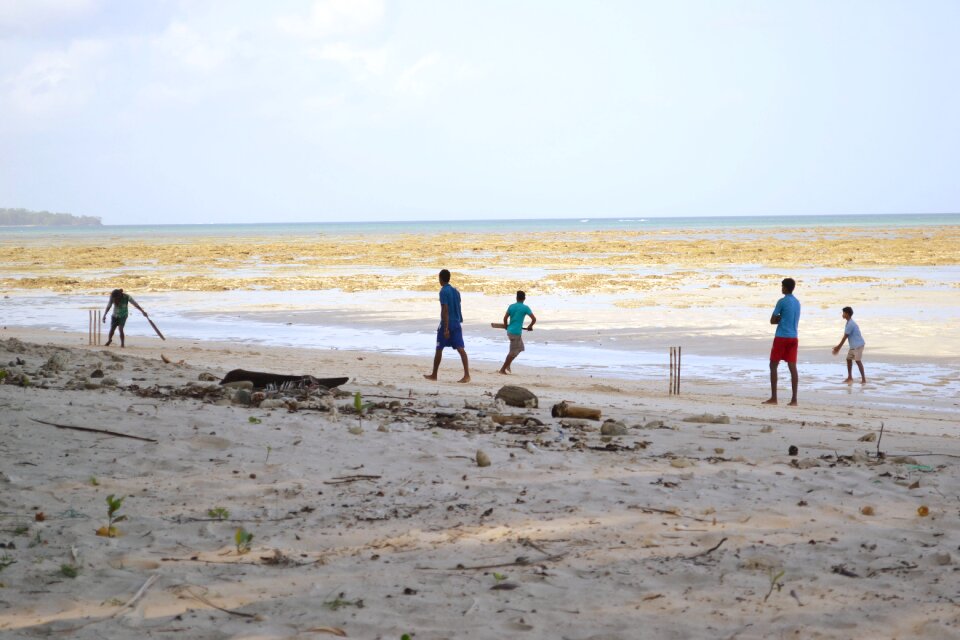 Beach sport children playing