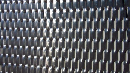 Shiny gloss steel grid