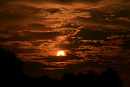 Sky cloud red