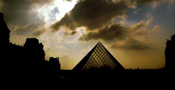 Pyramid museum architecture photo