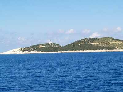Blue greece island photo