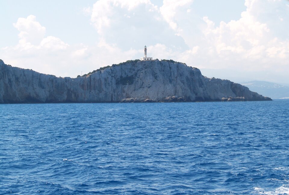 Lighthouse rock sea
