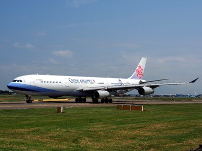 Airplane taxiing airport