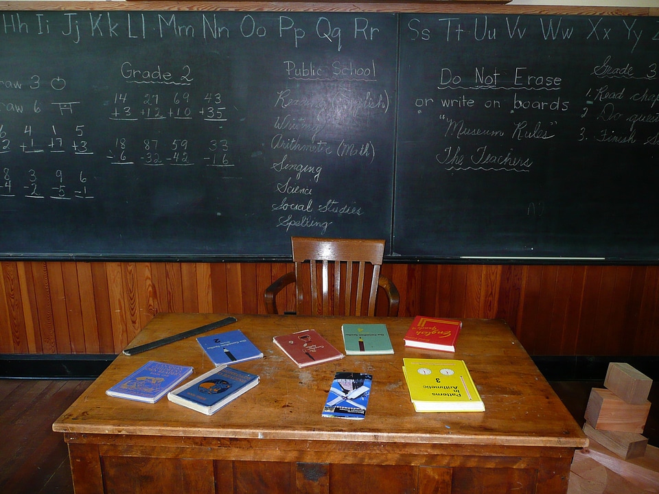 Manitoba canada teacher desk