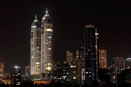 Rises night city photo