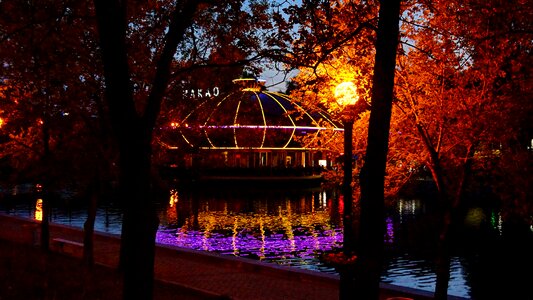 Evening lantern pond