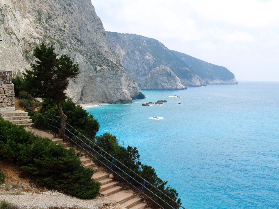 Stairs path sea