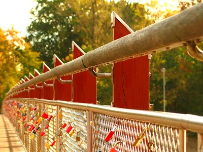 Love locks love bridge padlocks photo