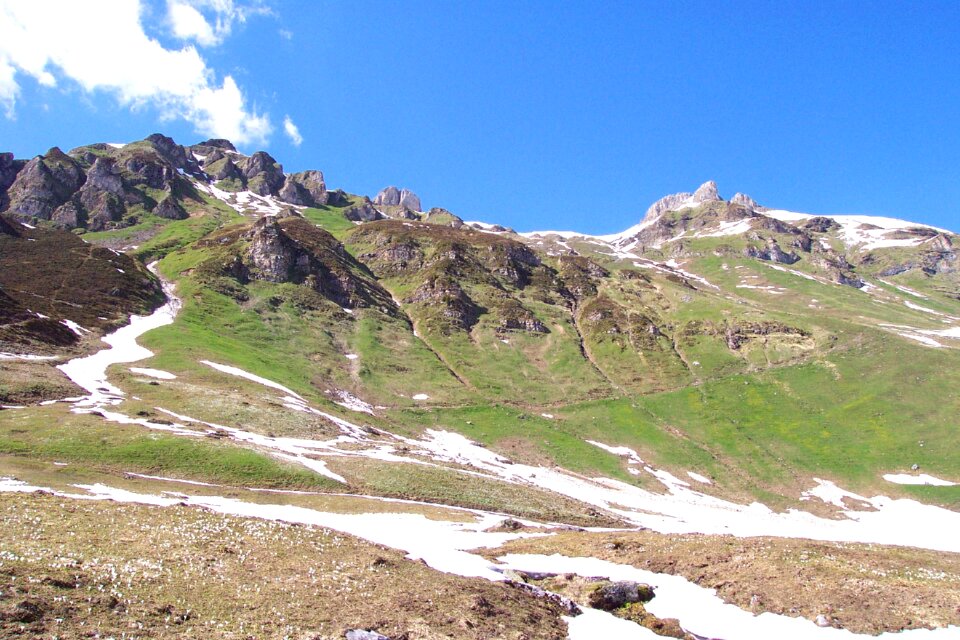 Mountains nature blue photo