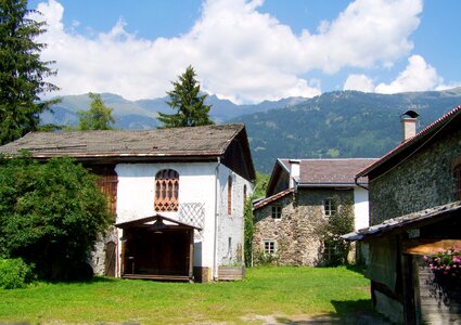 Old stone houses architecture lienz photo