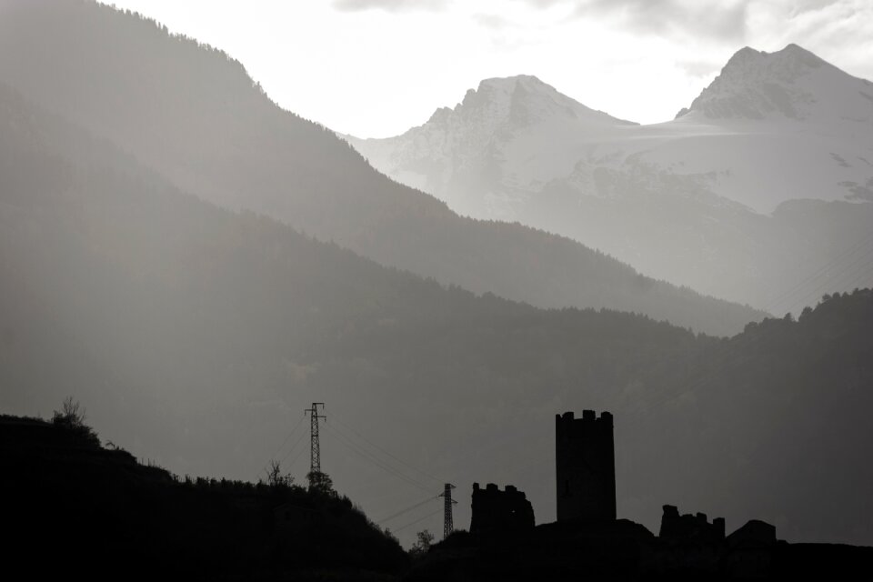 Castle fog evening