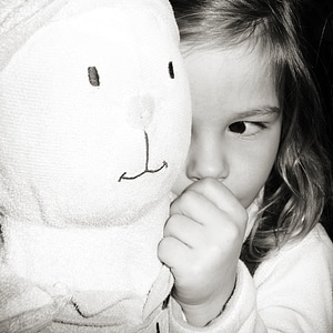 Bunny toy black and white