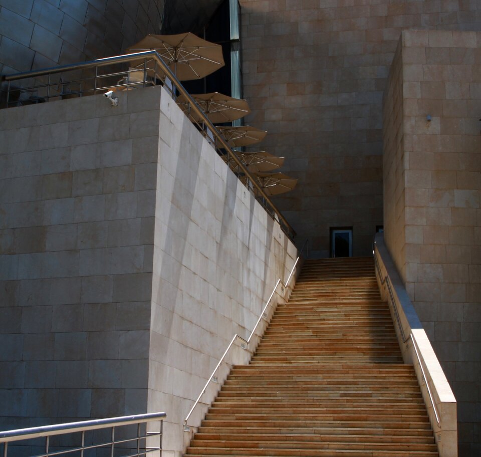 Stairs umbrellas entry