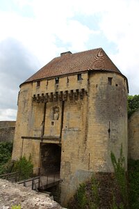 Medieval gateway drawbridge