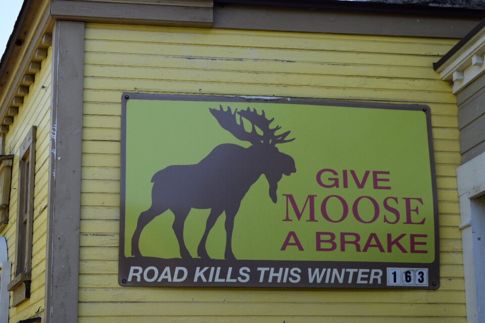 Billboard warning roadsign