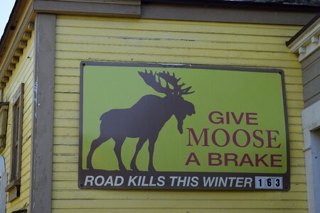 Billboard warning roadsign