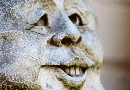 Head stone figure stone sculpture photo