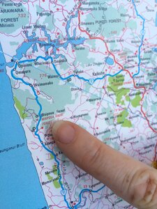 Vacation tourism blue map
