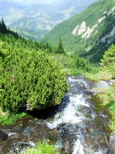 Cliff mountain stream mountains