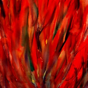 Square painting watercolor