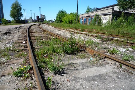 Railway railroad tracks railway tracks