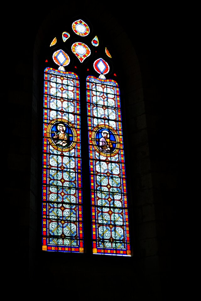Catholic window dordogne photo