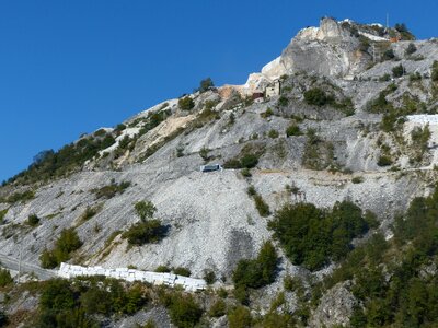 Carrara marble blocks quarry