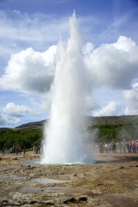 Fountain water column hot