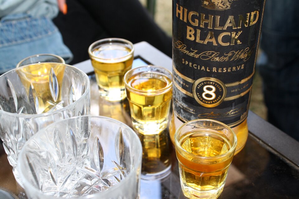Glass drink alcoholic