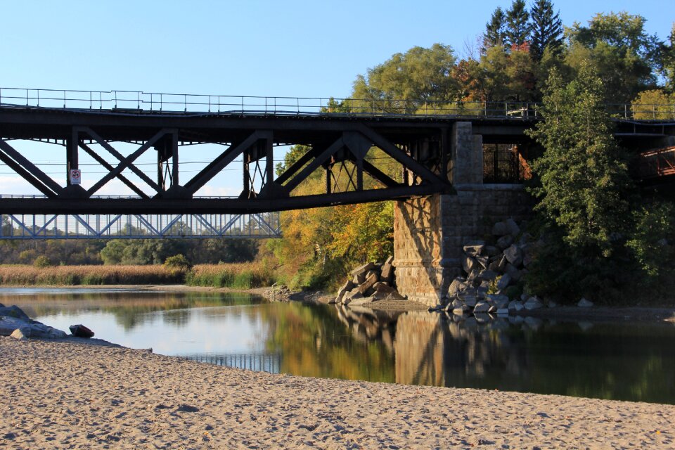 Summer beach rail road