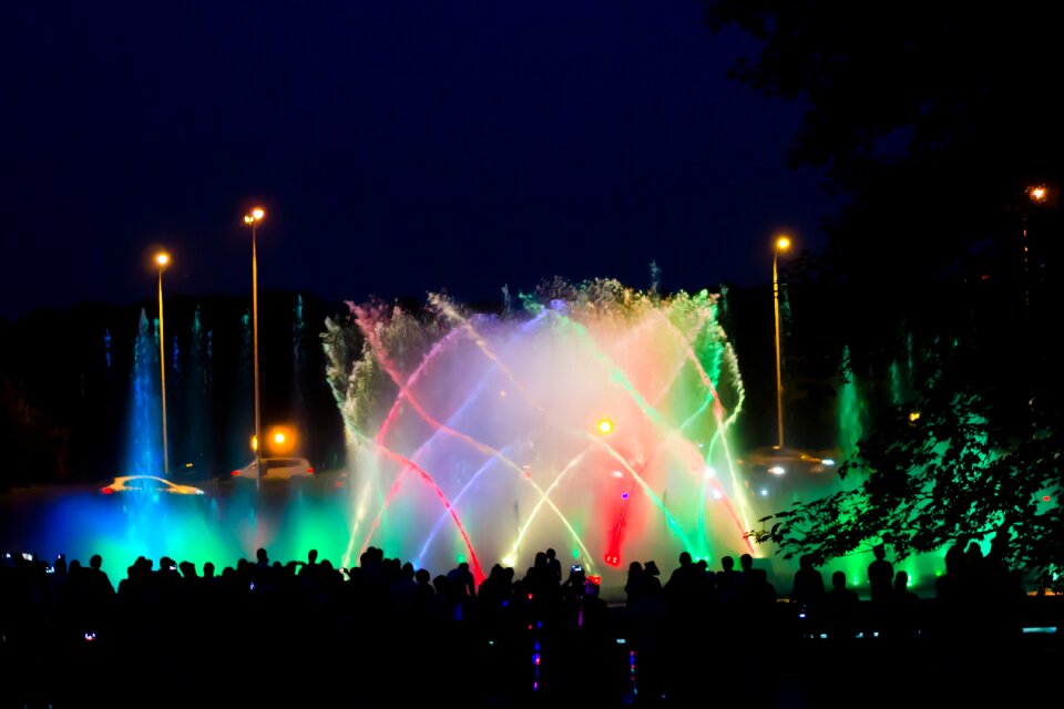 Light people stream of water