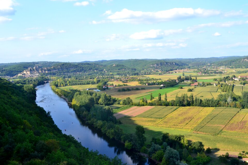 Shore fields aerial view