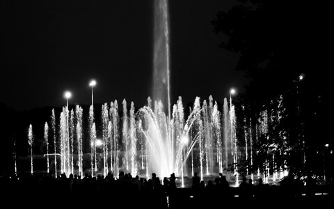 Light people stream of water