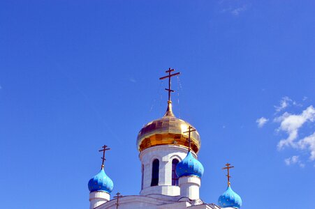 Sky blue clouds photo